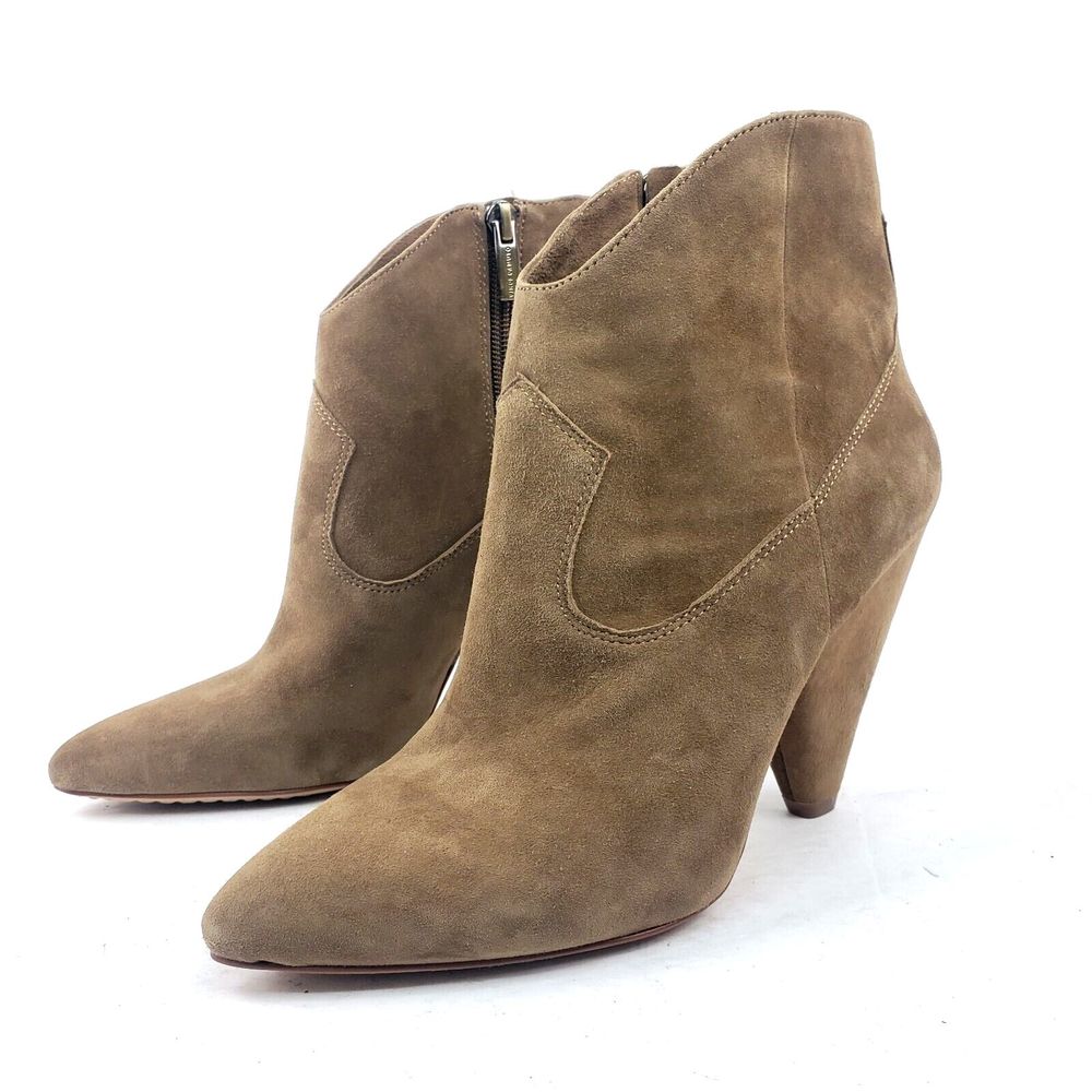 Vince Camuto Tan Genuine leather Suede Western Ankle Boots Booties Size 7